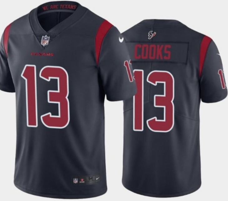 Men's Houston Texans #13 Brandin Cooks New Navy Color Rush Limited Stitched Jersey